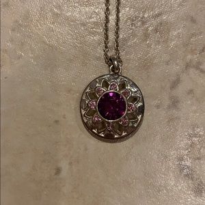 Purple silver Avon necklace